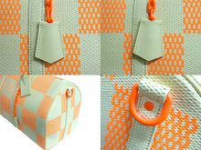 画像をギャラリービューアに読み込む, 極美品 LOUIS VUITTON ルイヴィトン キーポル バンドリエール50 ボストンバッグ M57419 ラフィア オレンジ ベージュ 中古 66202