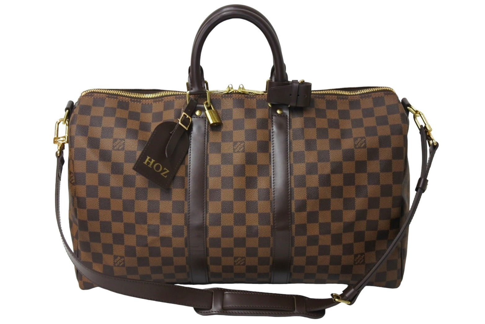 LOUIS VUITTON ルイヴィトン キーポル バンドリエール45 ボストンバッグ N41428 ダミエ エベヌ レザー ゴールド金具 美品 中古  66208 – Casanova Vintage