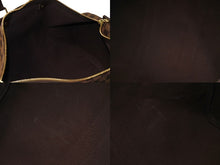 画像をギャラリービューアに読み込む, LOUIS VUITTON ルイヴィトン キーポル バンドリエール45 ボストンバッグ N41428 ダミエ エベヌ レザー ゴールド金具 美品 中古 66208