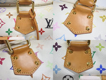 画像をギャラリービューアに読み込む, LOUIS VUITTON ルイヴィトン スピーディ30 ハンドバッグ M92643 モノグラム マルチカラー 村上隆 ホワイト 美品 中古 4b006623