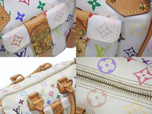 画像をギャラリービューアに読み込む, LOUIS VUITTON ルイヴィトン スピーディ30 ハンドバッグ M92643 モノグラム マルチカラー 村上隆 ホワイト 美品 中古 4b006623