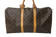 画像をギャラリービューアに読み込む, LOUIS VUITTON ルイヴィトン キーポル50 ボストンバッグ M41426 モノグラム キャンバス ゴールド金具 ブラウン 美品 中古 66245