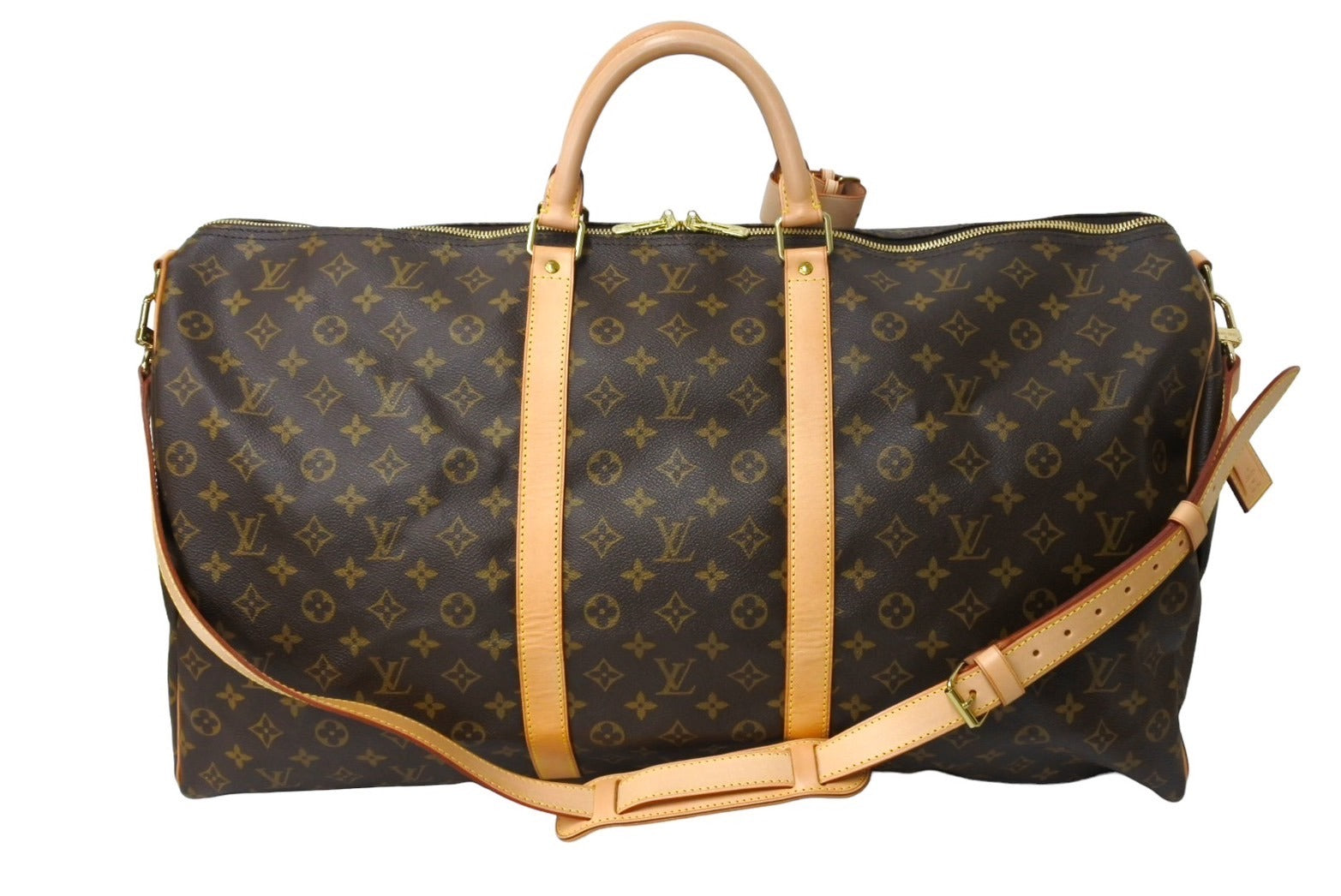 極美品 LOUIS VUITTON ルイヴィトン キーポル バンドリエール 60 ボストンバッグ モノグラム ブラウン M41412 ゴールド金具  中古 66246 – Casanova Vintage