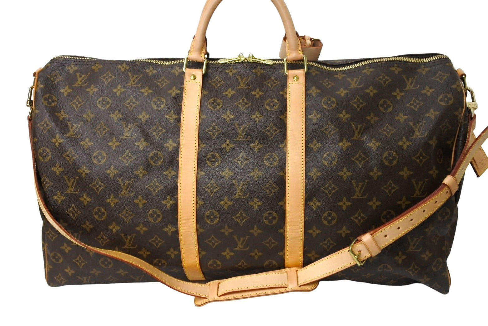 極美品 LOUIS VUITTON ルイヴィトン キーポル バンドリエール 60 ボストンバッグ モノグラム ブラウン M41412 ゴールド金具  中古 66246 – Casanova Vintage