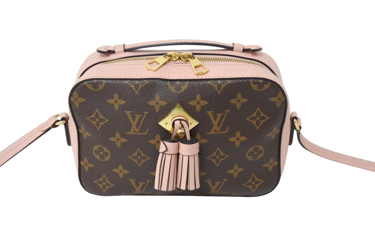 LOUIS VUITTON ルイヴィトン サントンジュ ショルダーバッグ ブラウン ピンク M43557 ゴールド金具 美品 中古 66247 –  Casanova Vintage