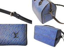 Load image into Gallery viewer, LOUIS VUITTON ルイヴィトン スピーディバンドリエール25 2WAY ショルダーバッグ エピ デニム M51280 ブルー 美品 中古 66248