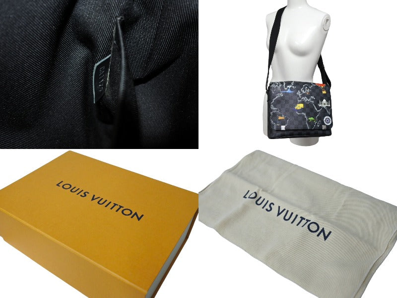 LOUIS VUITTON ルイヴィトン ディストリクトPM NM ショルダーバッグ N40238 ダミエ グラフィット シルバー金具 美品 中古  66254 – Casanova Vintage