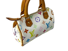 Load image into Gallery viewer, LOUISVUITTON ルイヴィトン ミニスピーディ ハンドバッグ 村上隆 ホワイト M92645 モノグラムマルチカラー 美品 中古 66257