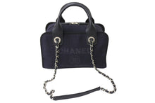 Load image into Gallery viewer, 極美品 CHANEL シャネル ハンドバッグ 2Wayバッグ ドーヴィルライン ネイビー A92750 ランダム番号 コットン 中古 66261