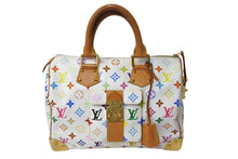 Load image into Gallery viewer, LOUIS VUITTON ルイヴィトン ハンドバッグ スピーディ30 村上隆 M92643 PVC レザー ホワイト マルチカラー 美品 中古 66283