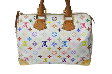 Load image into Gallery viewer, LOUIS VUITTON ルイヴィトン ハンドバッグ スピーディ30 村上隆 M92643 PVC レザー ホワイト マルチカラー 美品 中古 66283