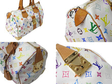 Load image into Gallery viewer, LOUIS VUITTON ルイヴィトン ハンドバッグ スピーディ30 村上隆 M92643 PVC レザー ホワイト マルチカラー 美品 中古 66283