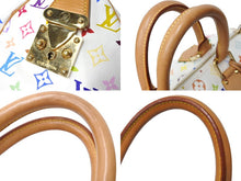 Load image into Gallery viewer, LOUIS VUITTON ルイヴィトン ハンドバッグ スピーディ30 村上隆 M92643 PVC レザー ホワイト マルチカラー 美品 中古 66283