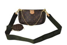 画像をギャラリービューアに読み込む, 極美品 LOUIS VUITTON ルイヴィトン ミュルティポシェット・アクセソワール カーキ ショルダーバッグ モノグラム M44813 中古 66285