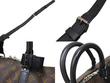 画像をギャラリービューアに読み込む, LOUIS VUITTON ルイヴィトン キーポル バンドリエール45 ボストンバッグ M56711 モノグラムマカサー ブラウン 美品 中古 66288