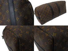 画像をギャラリービューアに読み込む, LOUIS VUITTON ルイヴィトン キーポル バンドリエール45 ボストンバッグ M56711 モノグラムマカサー ブラウン 美品 中古 66288