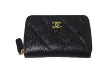 画像をギャラリービューアに読み込む, 極美品 CHANEL シャネル マトラッセ コインケース AP0216 キャビアスキン ブラック ゴールド金具 中古 66291