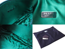 Load image into Gallery viewer, 新品未使用 PRADA プラダ ホーボー ハンドバッグ クリスタル サテン ミニバッグ グリーン 1BC515 中古 66301