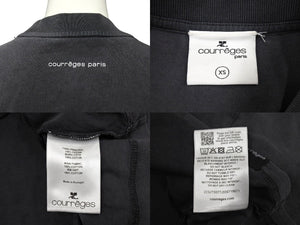 courreges クレージュ 半袖Ｔシャツ クロップド ショート丈 トップス 223JTS077JS00719071 サイズXS グレー コットン 美品 中古 66303