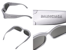 Load image into Gallery viewer, BALENCIAGA バレンシアガ SWIFT OVAL スウィフトオーバルレンズサングラス プラスチック シルバー サイズ65□17 美品 中古 66309