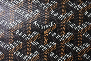 新品未使用 GOYARD ゴヤール プリュメ ショルダーバッグ ポーチウォレット ブラック PVC レザー シルバー金具 中古 66316