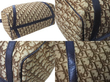 画像をギャラリービューアに読み込む, Christian Dior クリスチャンディオール ボストンバッグ 40cm トロッター柄 ブラウン ベージュ キャンバス レザー 良品 中古 66319