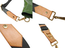 Load image into Gallery viewer, LOUIS VUITTON ルイヴィトン ブサス ショルダーバッグ M93187 エナメル レザー グリーン オレンジ ゴールド 良品 中古 66320