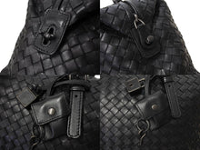 Load image into Gallery viewer, BottegaVeneta ボッテガヴェネタ イントレチャート モンテーニュ ミニボストンバッグ ハンドバッグ ブラック 美品 中古 66321