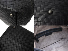 Load image into Gallery viewer, BottegaVeneta ボッテガヴェネタ イントレチャート モンテーニュ ミニボストンバッグ ハンドバッグ ブラック 美品 中古 66321