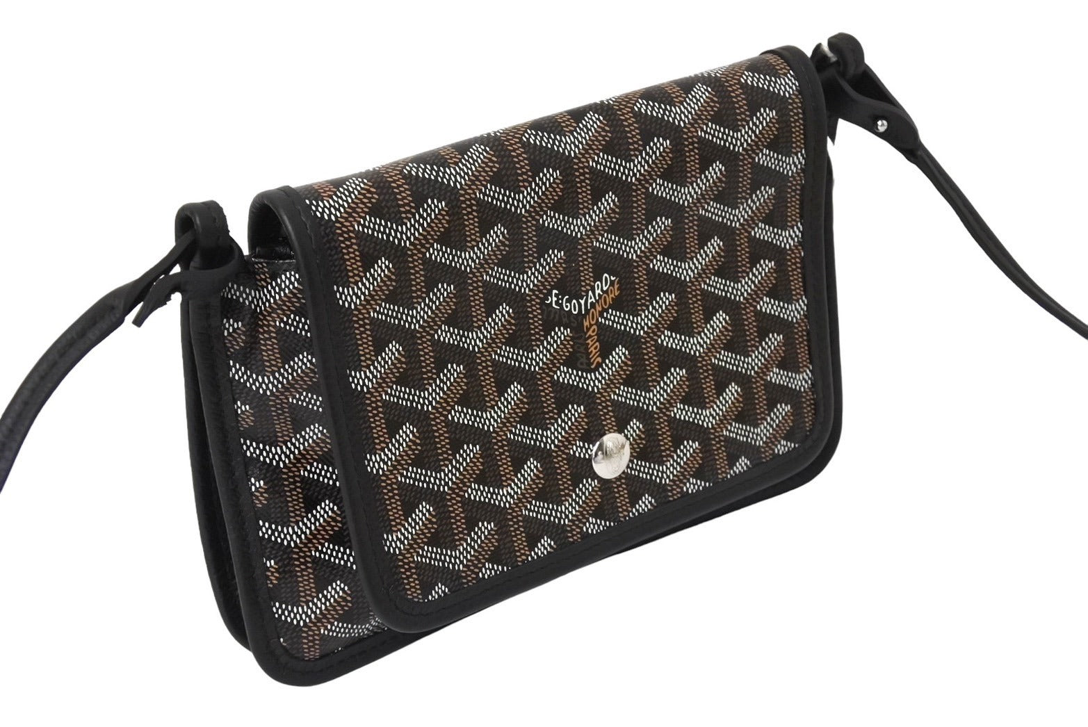 新品未使用 GOYARD ゴヤール プリュメ ショルダーバッグ ポーチウォレット ブラック PVC レザー シルバー金具 中古 66325 –  Casanova Vintage