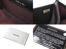 Load image into Gallery viewer, CHANEL シャネル カードケース ココマーク フラップ 26番台 キャビアスキン マトラッセ シルバー金具 ブラック 美品 中古 66336