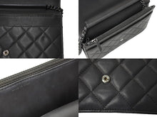 Load image into Gallery viewer, CHANEL シャネル ボーイシャネル チェーンウォレット ショルダーバッグ ラムスキン 21番台 シルバー金具 財布 ココマーク 美品 中古 66338