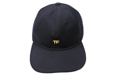 TOM FORD COTTON CANVAS TF BASEBALL CAP Cap Baseball Cap Black Gold Hardware Good Condition Used 66339