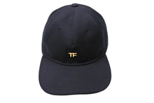 画像をギャラリービューアに読み込む, TOM FORD トムフォード COTTON CANVAS TF BASEBALL CAP キャップ ベースボールキャップ ブラック ゴールド金具 美品 中古 66339