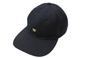 TOM FORD COTTON CANVAS TF BASEBALL CAP Cap Baseball Cap Black Gold Hardware Good Condition Used 66339