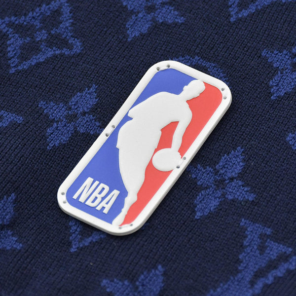 新品同様 LOUIS VUITTON ルイヴィトン 21AW エシャルプ NBA モノグラム レターズ マフラー MP3033 ネイビー マルチカラー 中古 4a006634