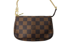 Load image into Gallery viewer, 極美品 LOUIS VUITTON ルイヴィトン ミニ ポシェット アクセソワール ポーチ N58009 ダミエキャンバス ゴールド金具 中古 66345