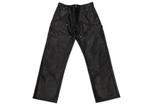 Load image into Gallery viewer, 未使用 CHROME HEARTS クロムハーツ 24年完売 カーペンター ダブルニー レザーパンツ ブラック SV925 size34 中古 66352