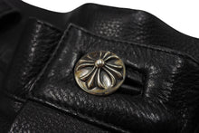 Load image into Gallery viewer, 未使用 CHROME HEARTS クロムハーツ 24年完売 カーペンター ダブルニー レザーパンツ ブラック SV925 size34 中古 66352