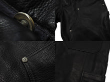 Load image into Gallery viewer, 未使用 CHROME HEARTS クロムハーツ 24年完売 カーペンター ダブルニー レザーパンツ ブラック SV925 size34 中古 66352