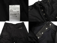 Load image into Gallery viewer, 未使用 CHROME HEARTS クロムハーツ 24年完売 カーペンター ダブルニー レザーパンツ ブラック SV925 size34 中古 66352