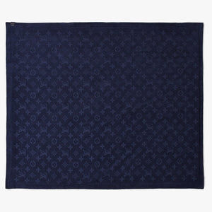 新品同様品 LOUIS VUITTON ルイヴィトン フータモノグラム バンダナ ブランケット MP3348 22AW ブルー 中古 4a006636