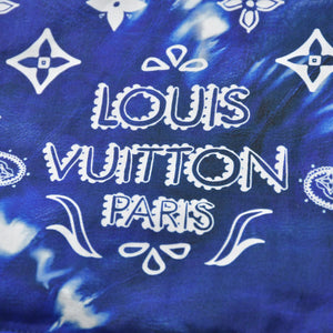 新品同様品 LOUIS VUITTON ルイヴィトン フータモノグラム バンダナ ブランケット MP3348 22AW ブルー 中古 4a006636