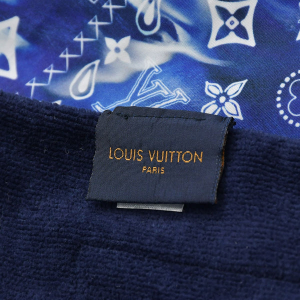 新品同様品 LOUIS VUITTON ルイヴィトン フータモノグラム バンダナ ブランケット MP3348 22AW ブルー 中古 4a006636