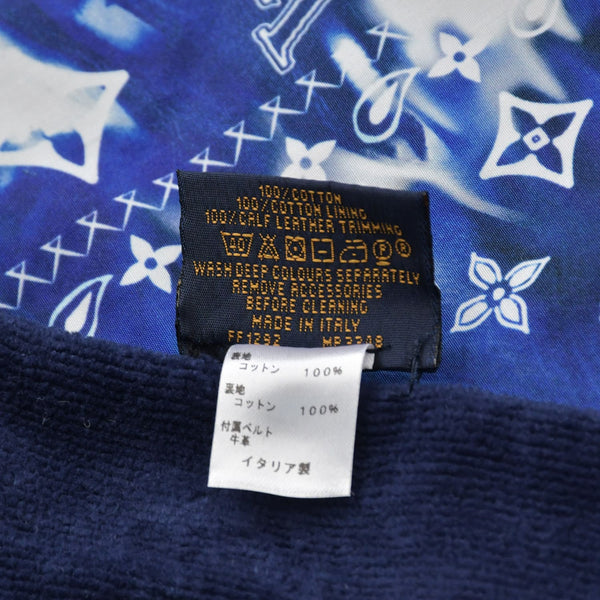 新品同様品 LOUIS VUITTON ルイヴィトン フータモノグラム バンダナ ブランケット MP3348 22AW ブルー 中古 4a006636
