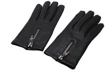 画像をギャラリービューアに読み込む, 極美品 CHROME HEARTS クロムハーツ DGR ZIP GROVE ダガージップ レザー グローブ 手袋 ブラック シルバー金具 サイズ8 中古 66360