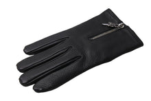 画像をギャラリービューアに読み込む, 極美品 CHROME HEARTS クロムハーツ DGR ZIP GROVE ダガージップ レザー グローブ 手袋 ブラック シルバー金具 サイズ8 中古 66360