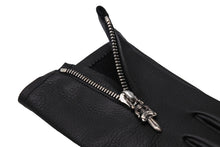 画像をギャラリービューアに読み込む, 極美品 CHROME HEARTS クロムハーツ DGR ZIP GROVE ダガージップ レザー グローブ 手袋 ブラック シルバー金具 サイズ8 中古 66360