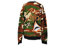 画像をギャラリービューアに読み込む, 極美品 ChromeHearts クロムハーツ MattyBoy マッティボーイ Caution Crewneck スウェット カモ ブラウン サイズL 中古 66364