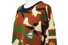 画像をギャラリービューアに読み込む, 極美品 ChromeHearts クロムハーツ MattyBoy マッティボーイ Caution Crewneck スウェット カモ ブラウン サイズL 中古 66364